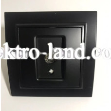 Розетка TV черная Giselt Milana G8008